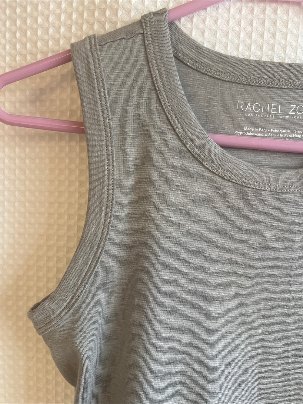 Rachel Zoe Soft Gray Ribbed Tank - Picture 7 of 11